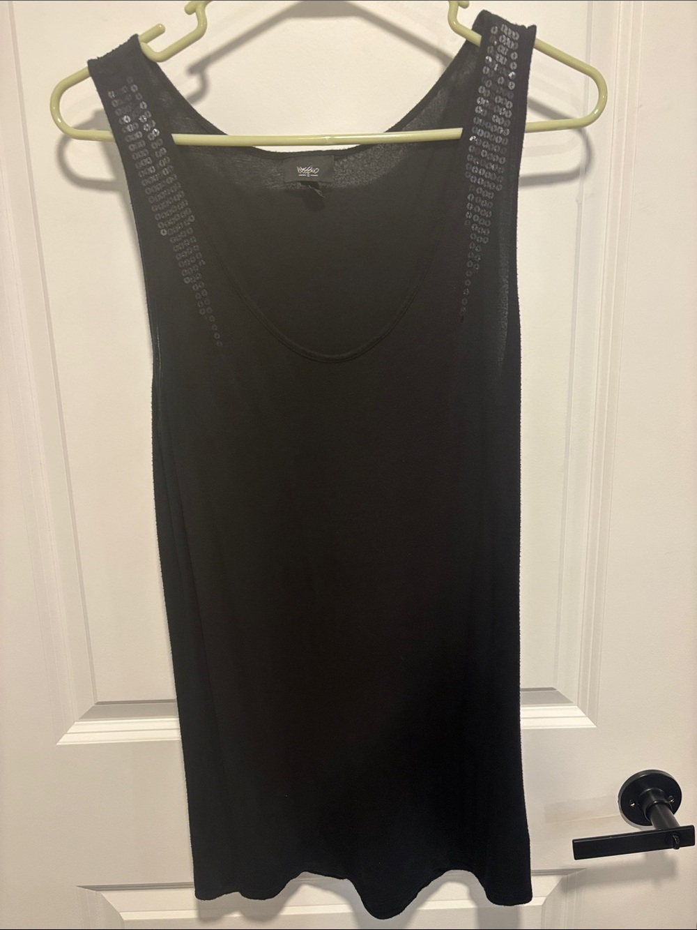 Mossimo Supply Co. Black Stud-Embellished Tank Top